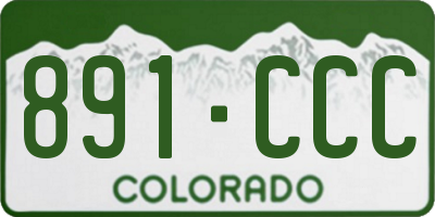 CO license plate 891CCC