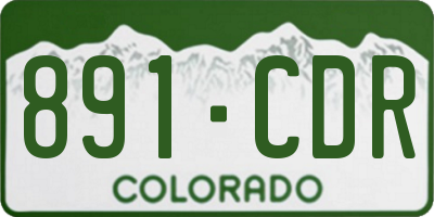 CO license plate 891CDR