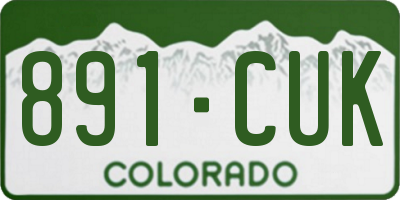 CO license plate 891CUK