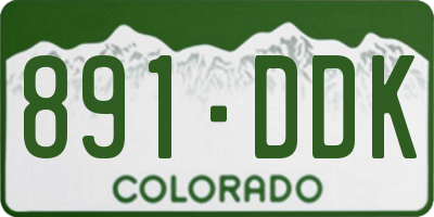 CO license plate 891DDK