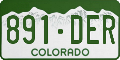 CO license plate 891DER