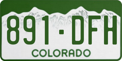 CO license plate 891DFH