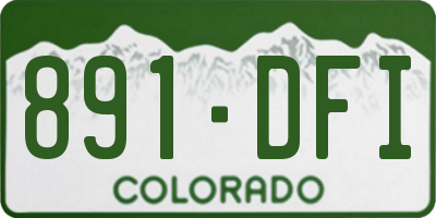 CO license plate 891DFI