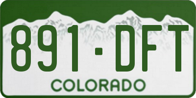 CO license plate 891DFT