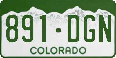 CO license plate 891DGN