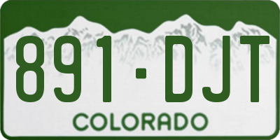 CO license plate 891DJT