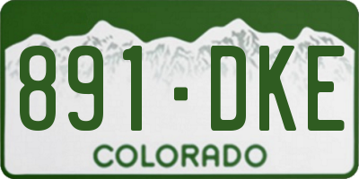 CO license plate 891DKE