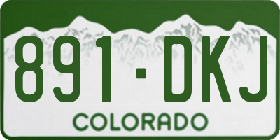 CO license plate 891DKJ