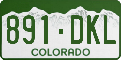 CO license plate 891DKL