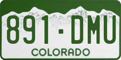 CO license plate 891DMU