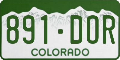 CO license plate 891DOR