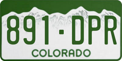 CO license plate 891DPR
