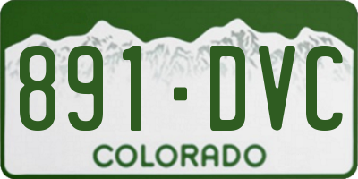 CO license plate 891DVC
