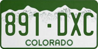 CO license plate 891DXC