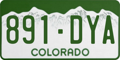 CO license plate 891DYA