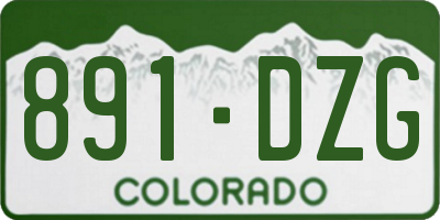 CO license plate 891DZG