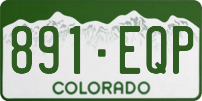 CO license plate 891EQP