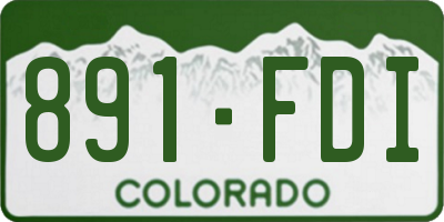 CO license plate 891FDI