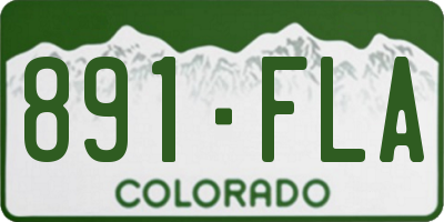 CO license plate 891FLA