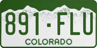 CO license plate 891FLU