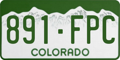 CO license plate 891FPC