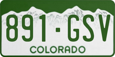 CO license plate 891GSV