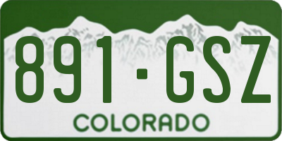 CO license plate 891GSZ
