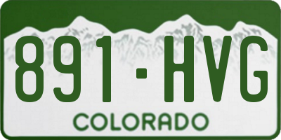 CO license plate 891HVG