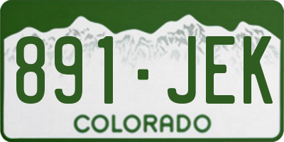 CO license plate 891JEK