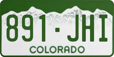 CO license plate 891JHI