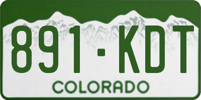 CO license plate 891KDT