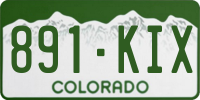 CO license plate 891KIX