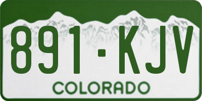 CO license plate 891KJV