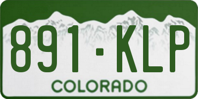 CO license plate 891KLP