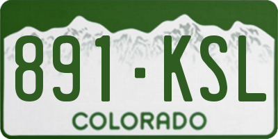 CO license plate 891KSL