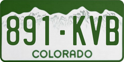 CO license plate 891KVB