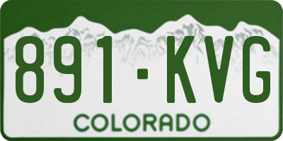 CO license plate 891KVG