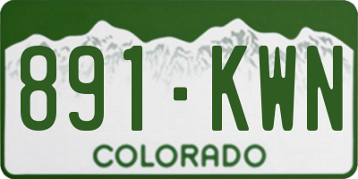 CO license plate 891KWN
