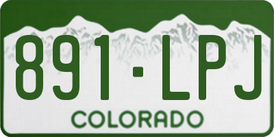 CO license plate 891LPJ
