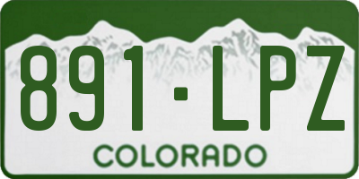 CO license plate 891LPZ