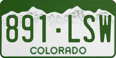 CO license plate 891LSW