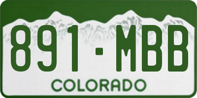CO license plate 891MBB