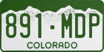 CO license plate 891MDP