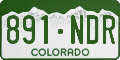 CO license plate 891NDR