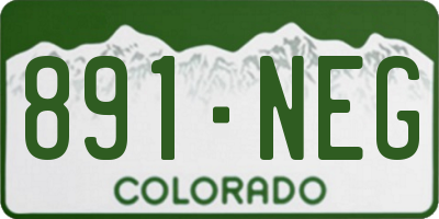 CO license plate 891NEG