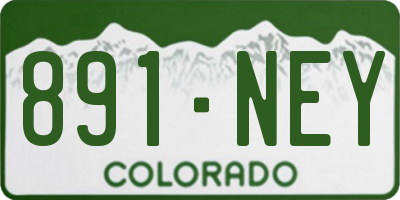 CO license plate 891NEY