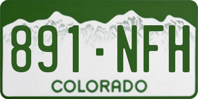 CO license plate 891NFH
