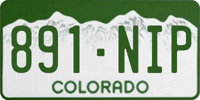 CO license plate 891NIP
