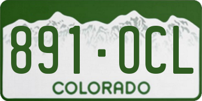 CO license plate 891OCL