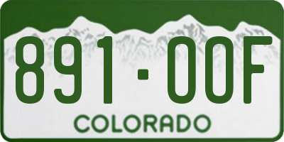 CO license plate 891OOF
